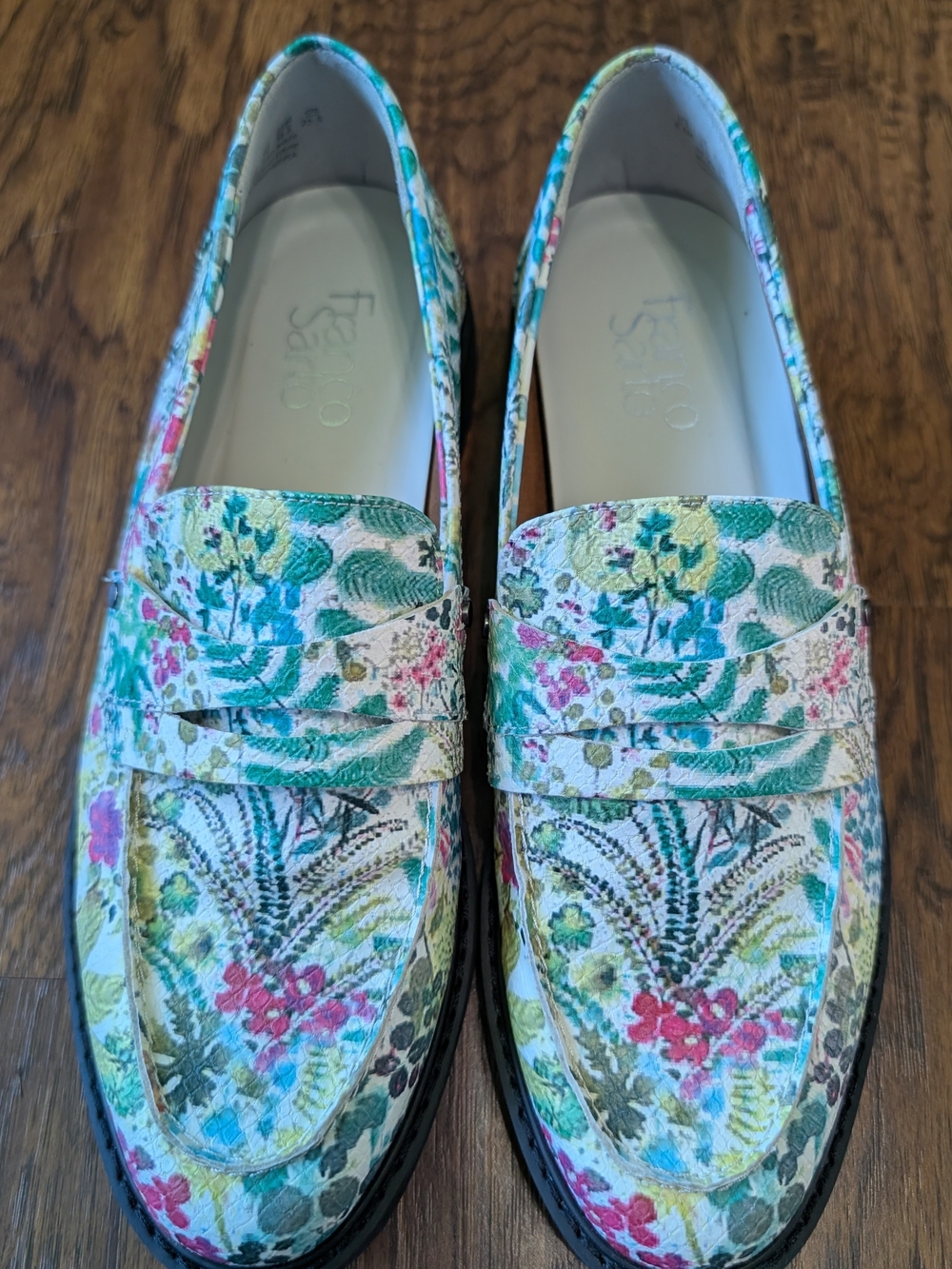 Franco Sarto Balin Floral Penny Loafers Womens Size 8.5